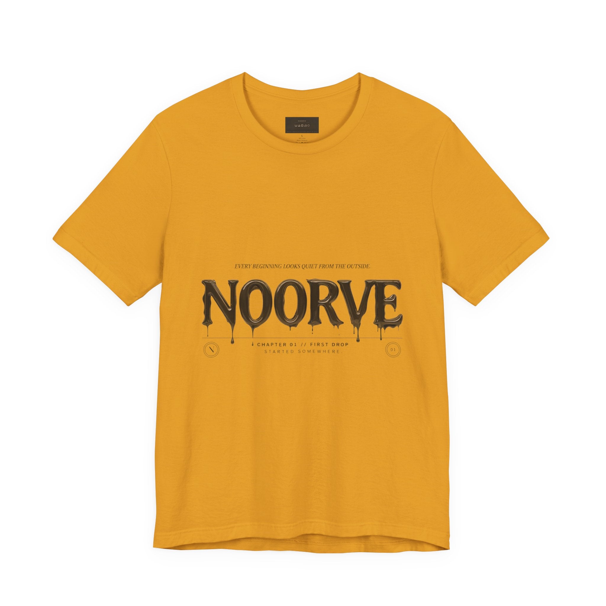 Noorve Drip Logo T-Shirt — Graphic White Tee with Gothic Dripping Text | Noorve | T-Shirt
