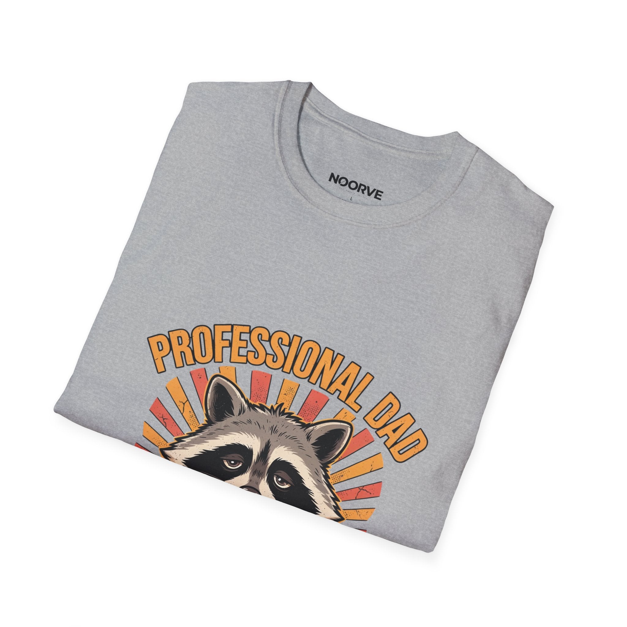 Dad T-Shirt – “Professional Dad, Amateur Sleeper” Cute Raccoon Father’s Day Tee