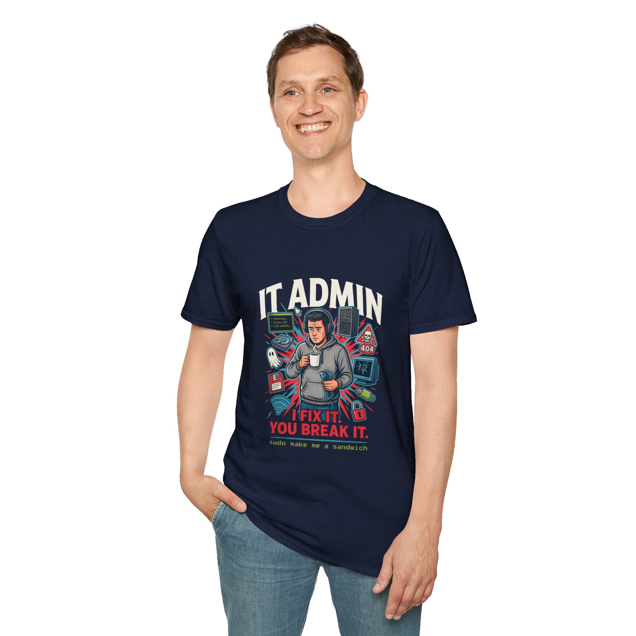 IT Admin T‑Shirt – "I Fix It If You Break It" Graphic Tee for Tech Professionals