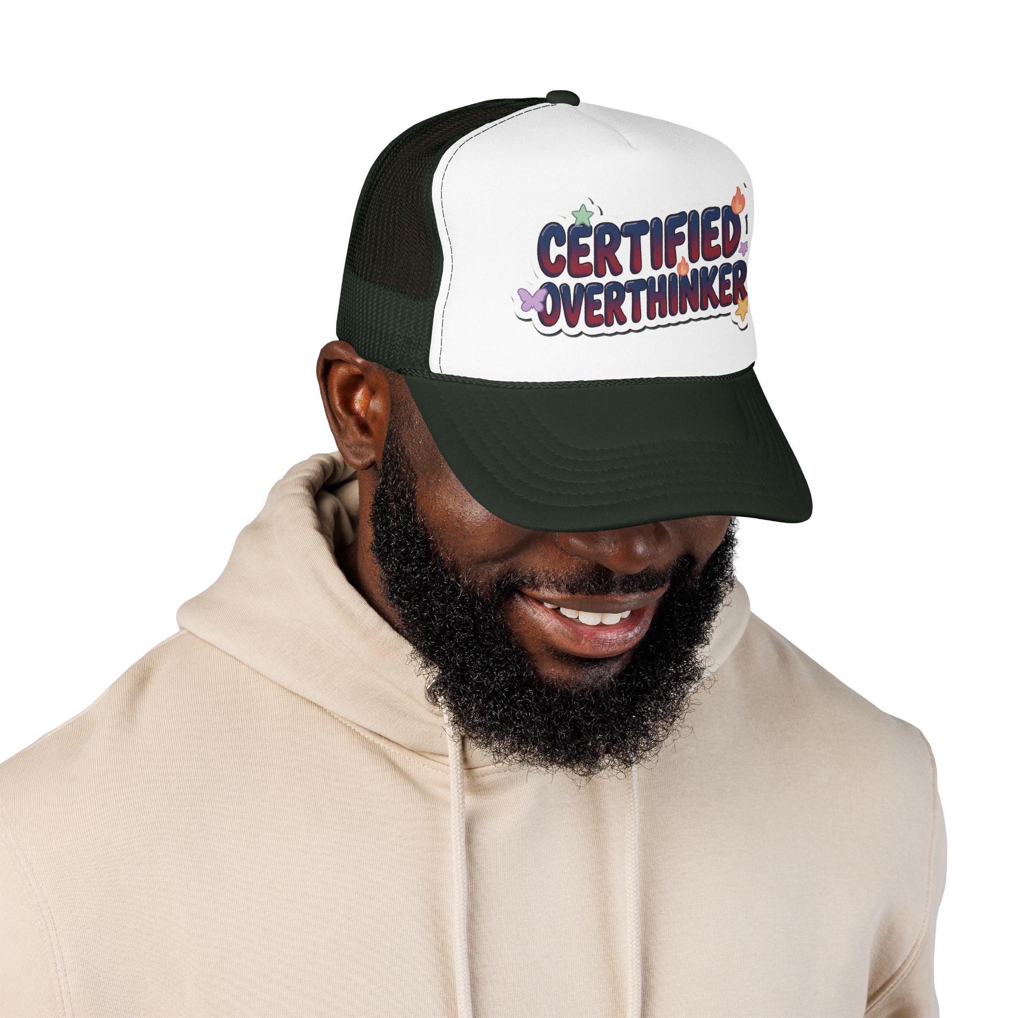 Trucker Hat — "Certified Overthinker" Foam Patch Cap