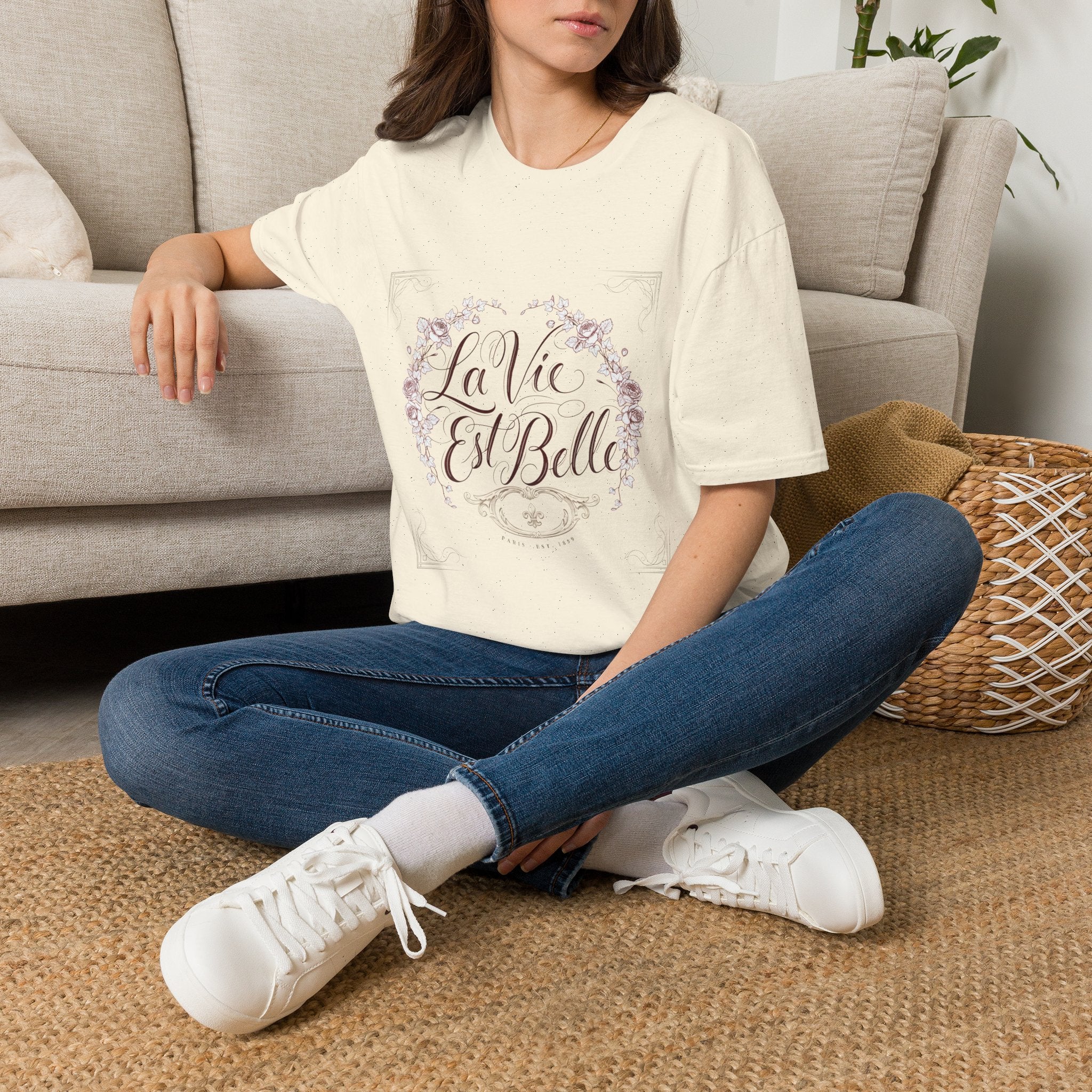 La Vie Est Belle Floral T-Shirt