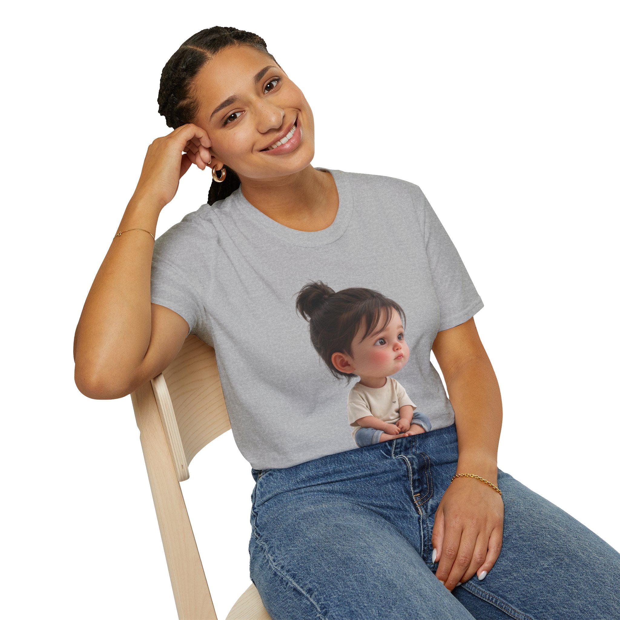 Cute Toddler Portrait T-Shirt — Adorable Baby Face Graphic Tee
