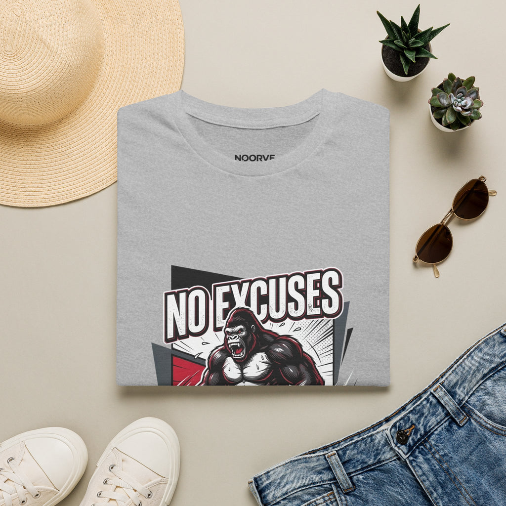No Excuses T-Shirt — Motivational Gym Gorilla Fitness Tee | Noorve | T-Shirt