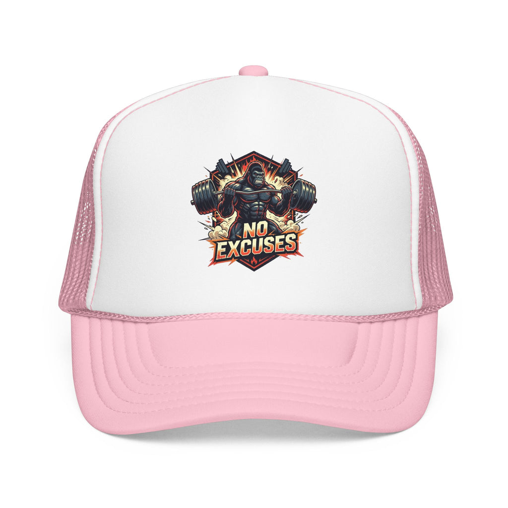 Trucker Hat — 'No Excuses' Gym Skull Design | Noorve | Hats