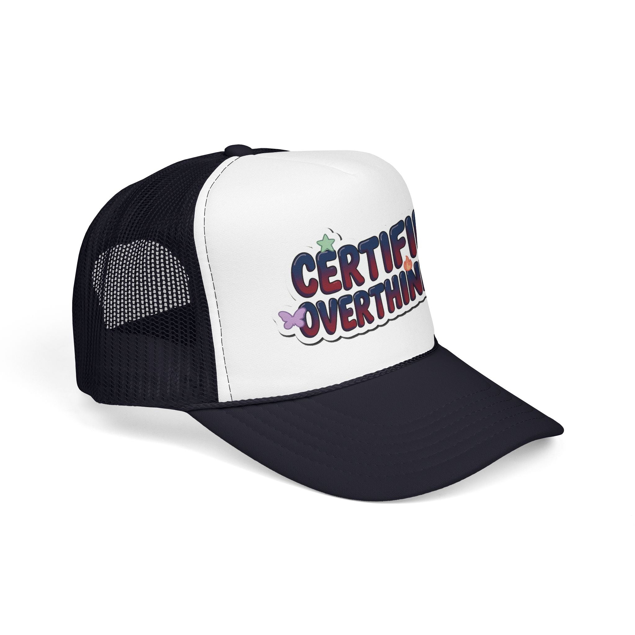 Trucker Hat — "Certified Overthinker" Foam Patch Cap