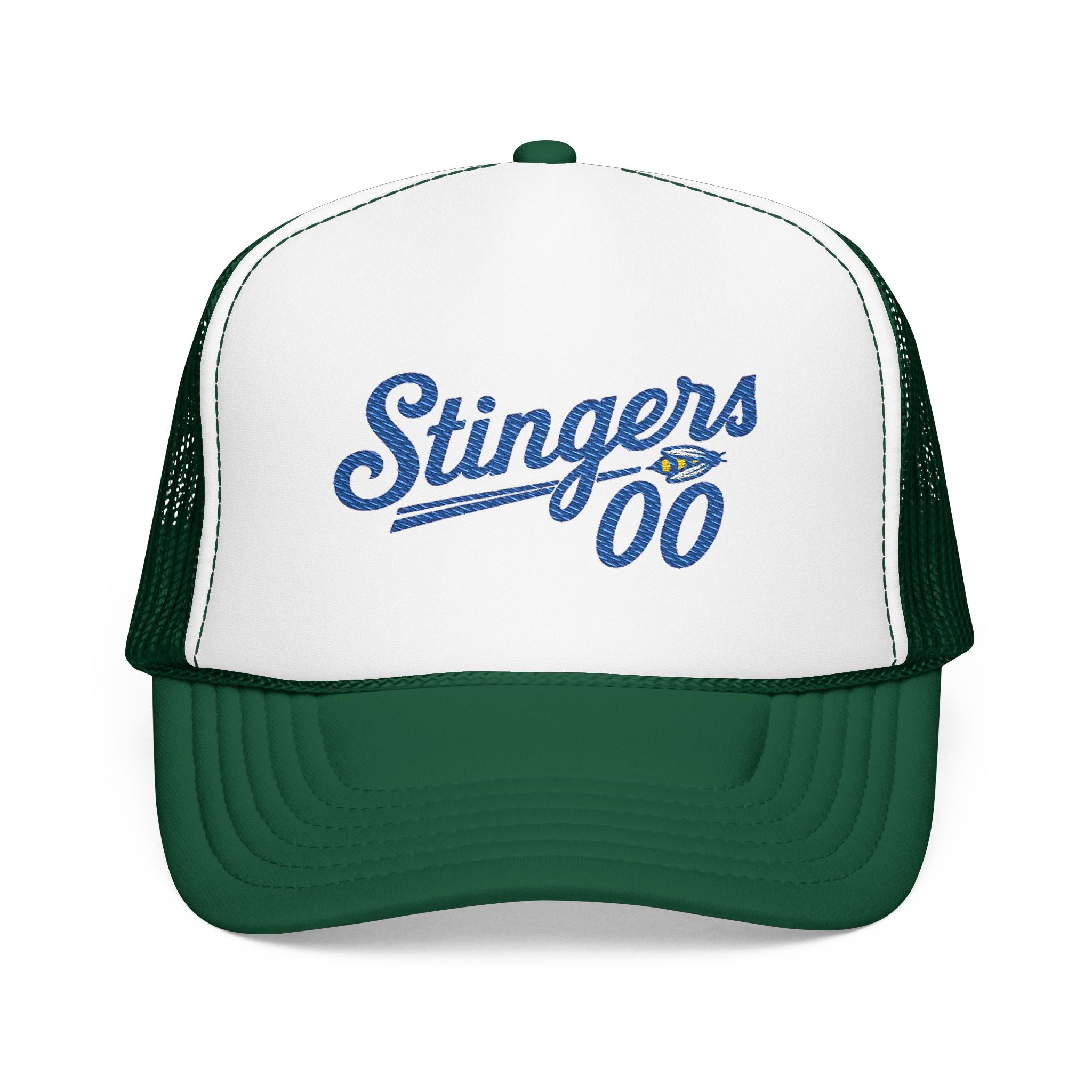 Stingers '00 Trucker Hat — Vintage Script Foam Mesh Cap | Noorve | Hats