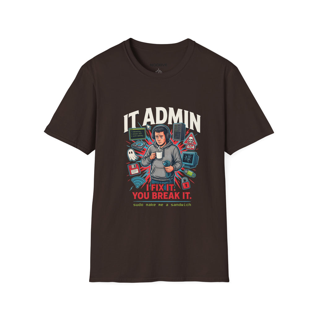 IT Admin T‑Shirt – "I Fix It If You Break It" Graphic Tee for Tech Professionals