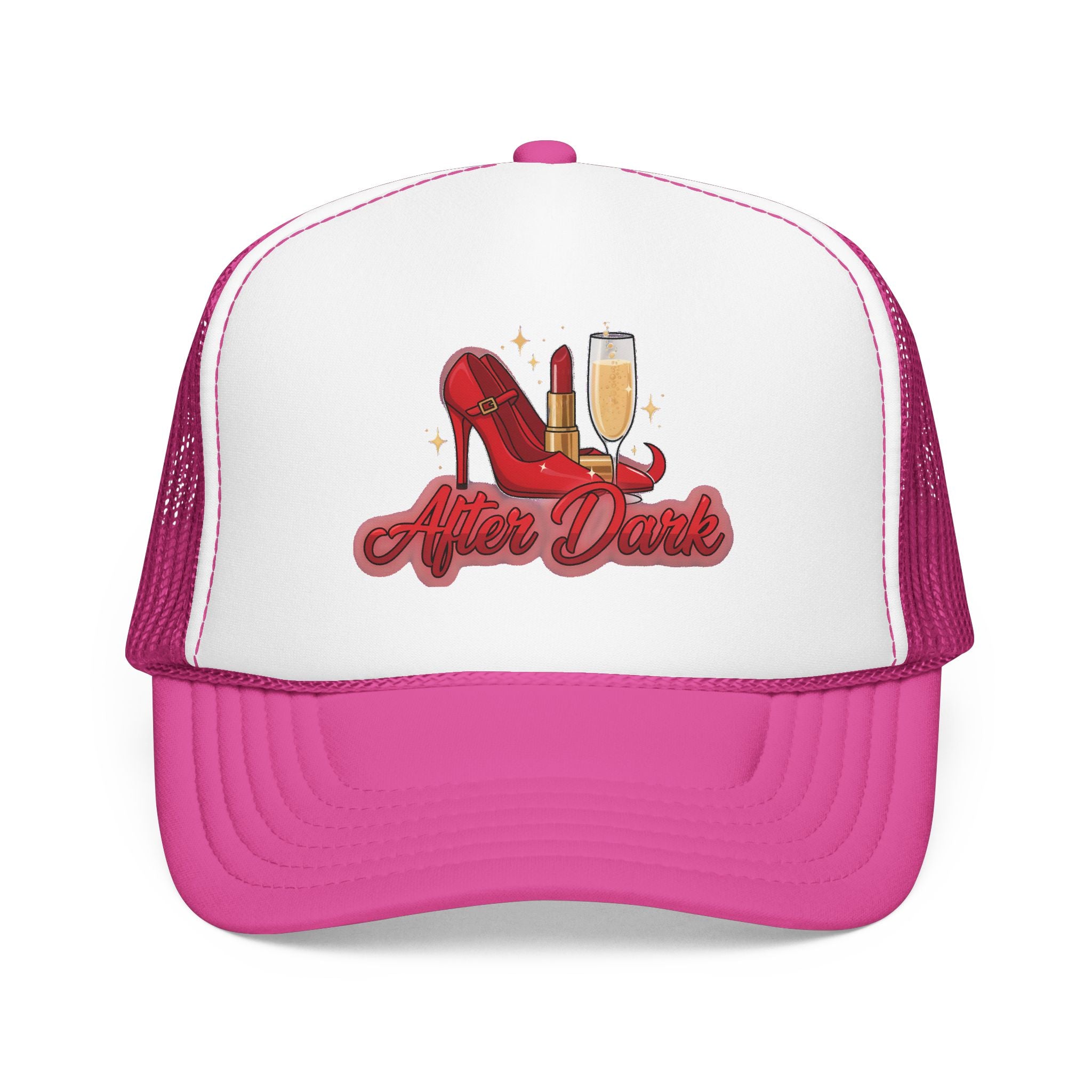 After Dark Trucker Hat — Red Heels & Champagne Foam Cap | Noorve | Hats