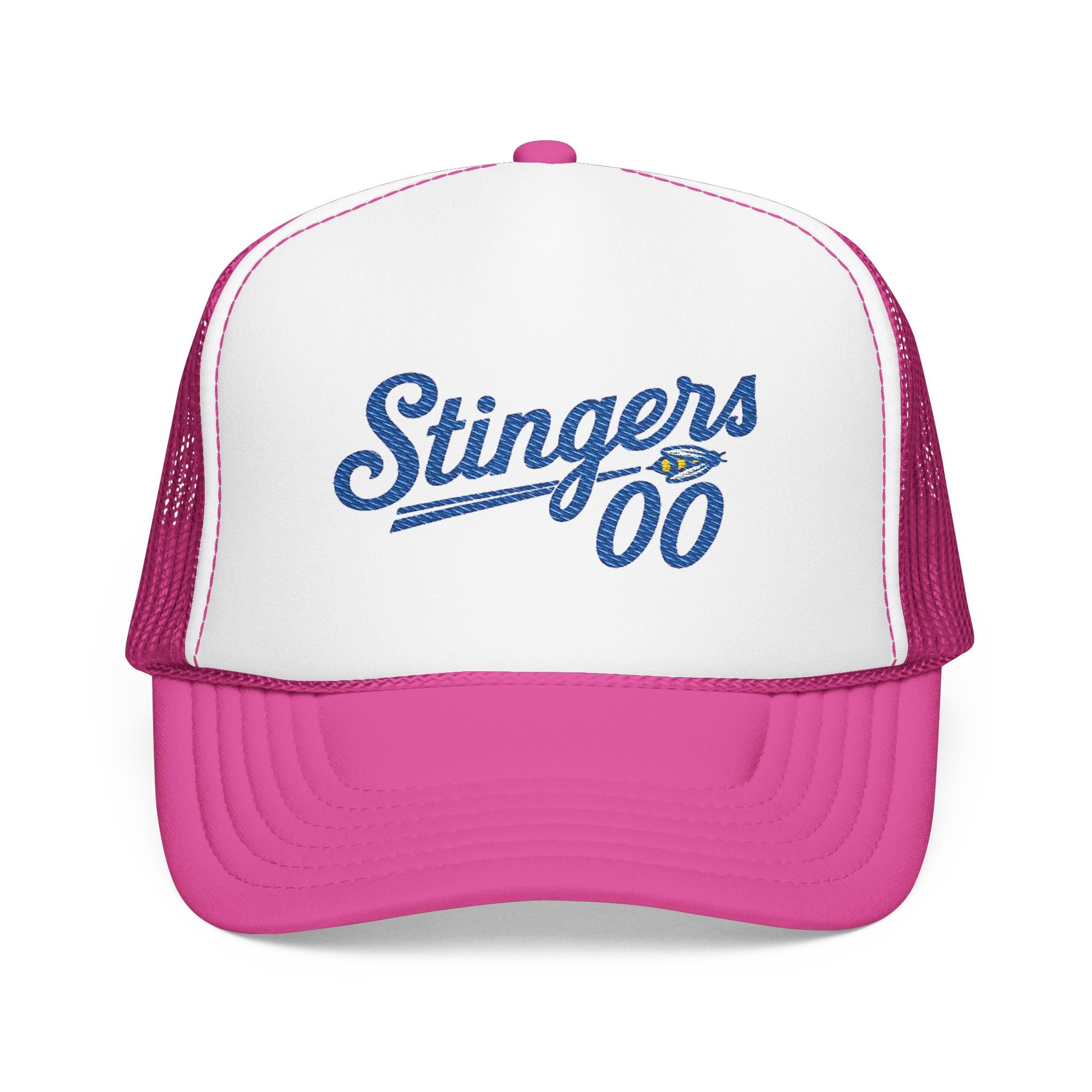 Stingers '00 Trucker Hat — Vintage Script Foam Mesh Cap | Noorve | Hats