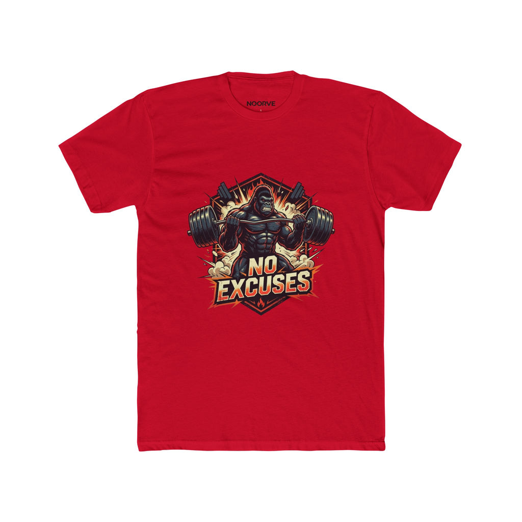 No Excuses Gym T‑Shirt — Motivational Weightlifting Tee