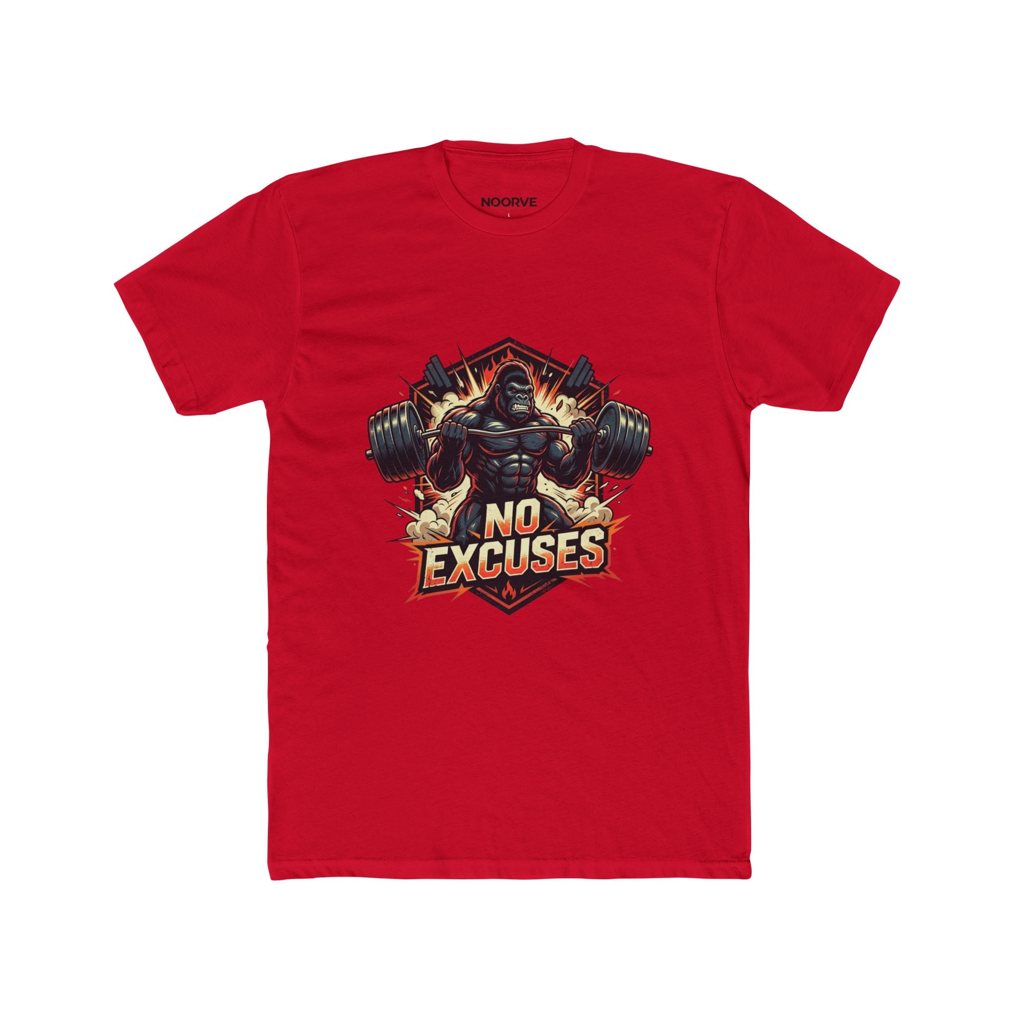 No Excuses Gym T‑Shirt — Motivational Weightlifting Tee
