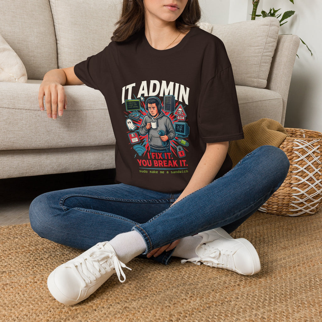 IT Admin T‑Shirt – "I Fix It If You Break It" Graphic Tee for Tech Professionals