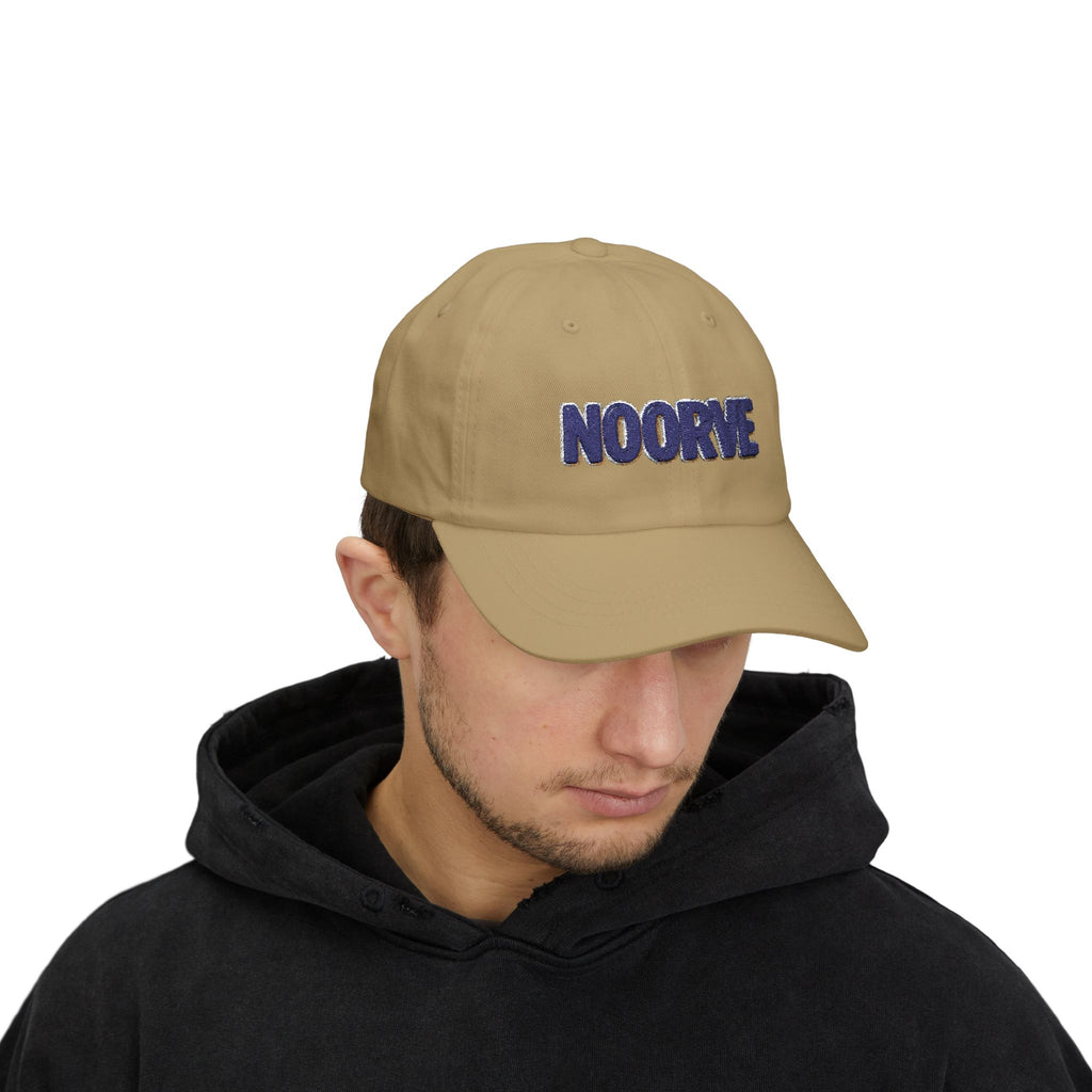 Dad Cap — Embroidered "NOORVE" White Classic Baseball Hat