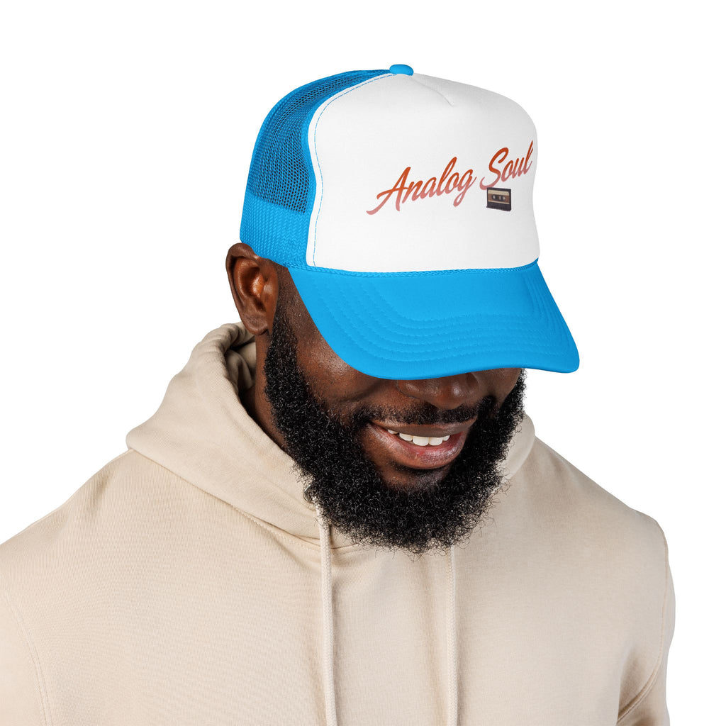Trucker Hat — "Analog Soul" Retro Cassette Foam Cap