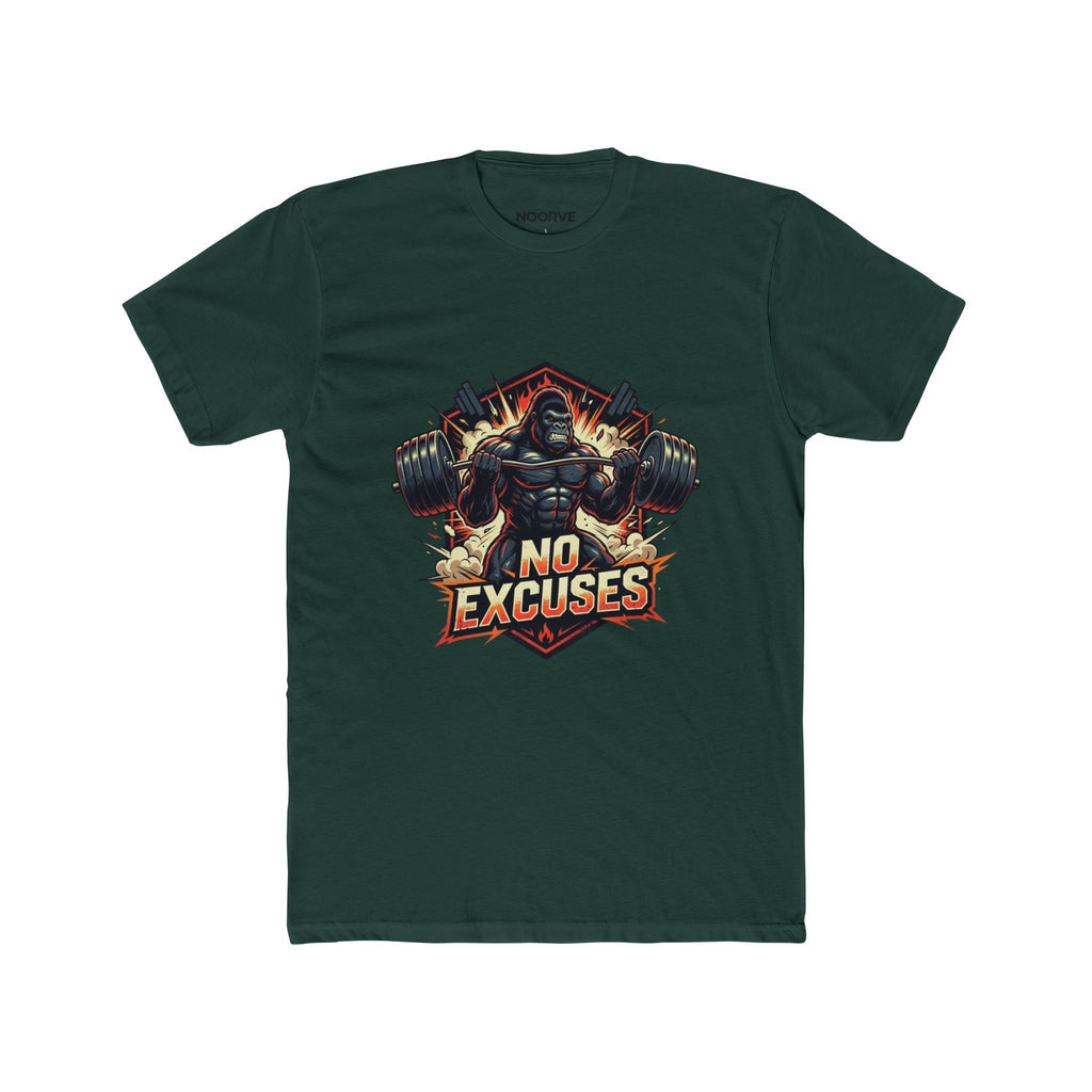 No Excuses Gym T‑Shirt — Motivational Weightlifting Tee
