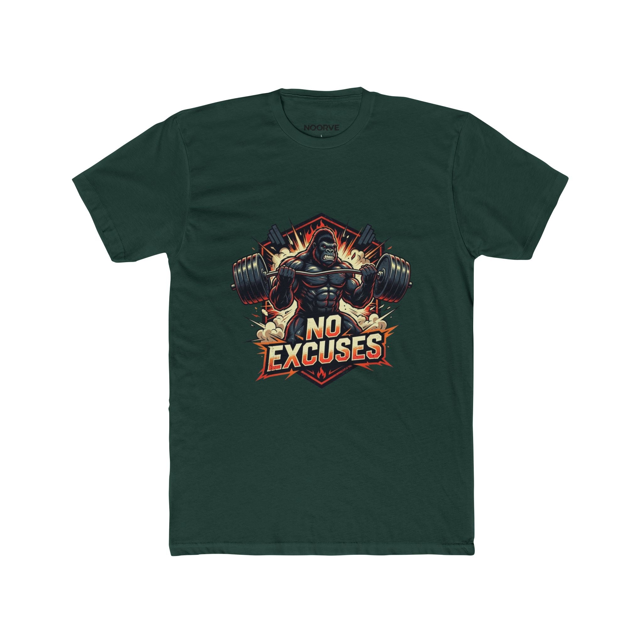 No Excuses Gym T‑Shirt — Motivational Weightlifting Tee