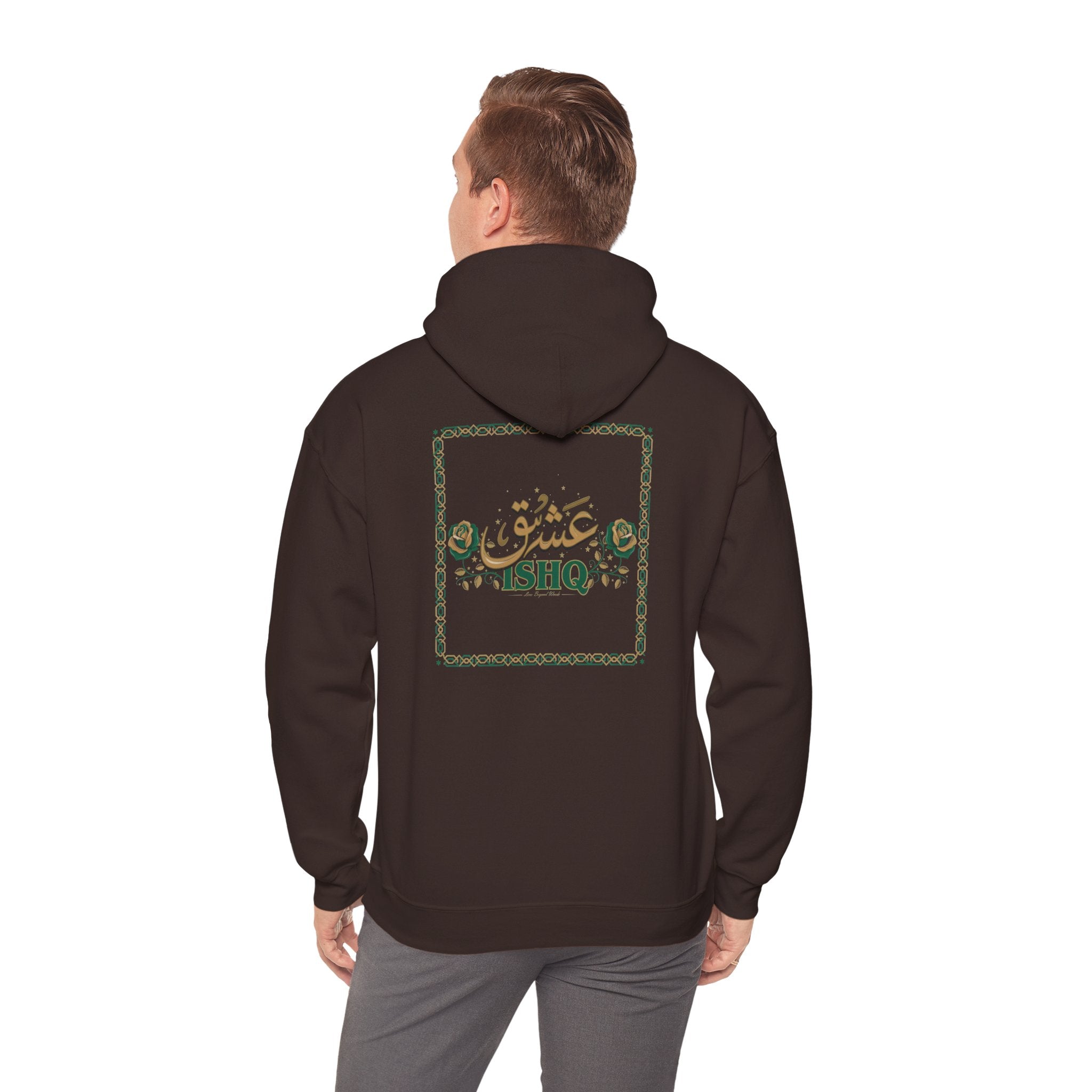 Noorve 'ISHQ' Script Hoodie — Floral Arabic Love Graphic Pullover | Noorve | Hoodie