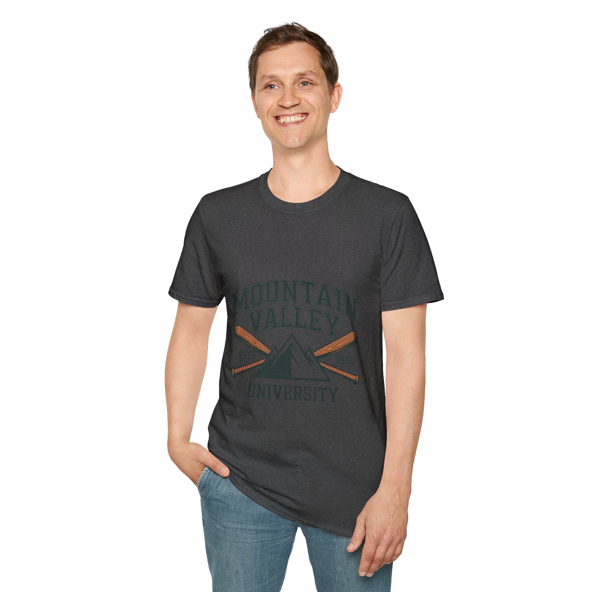 Mountain Valley University T‑Shirt — Vintage Collegiate Outdoor Tee