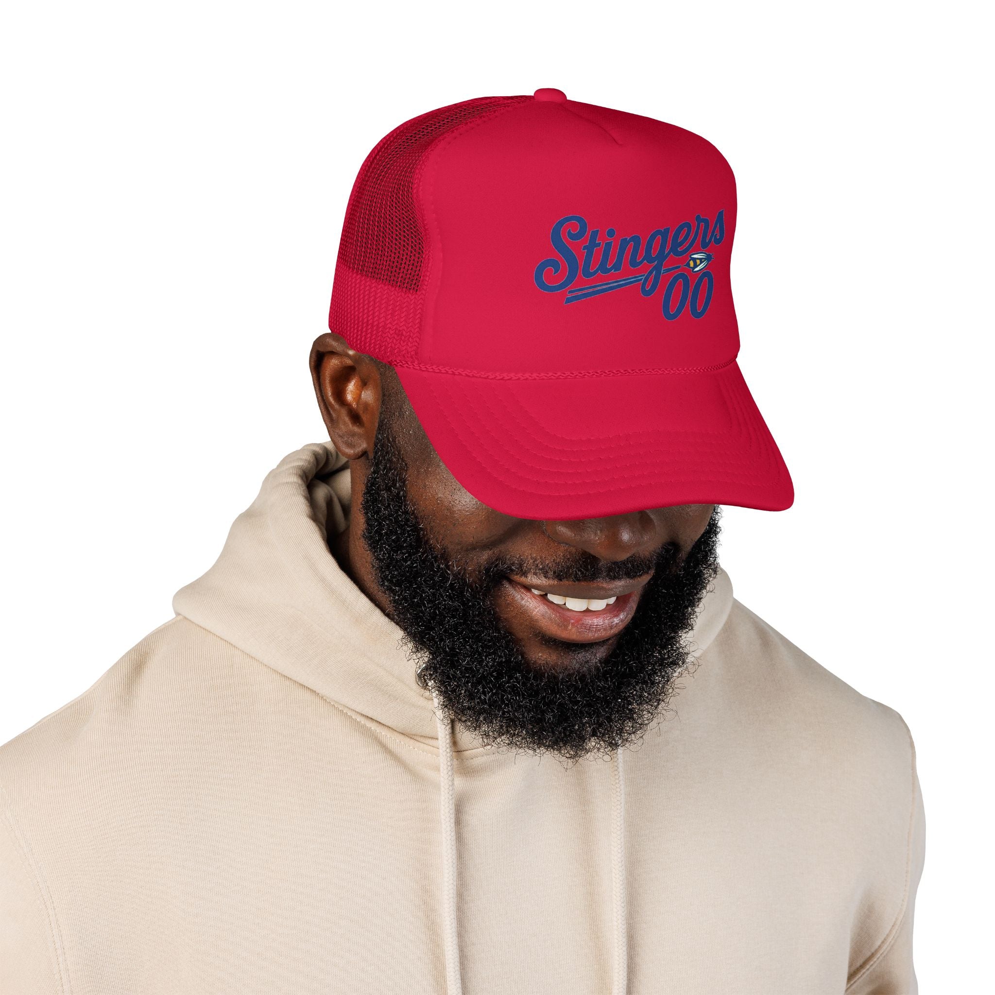 Stingers 00 Foam Trucker Hat — Retro Sports Mesh Cap