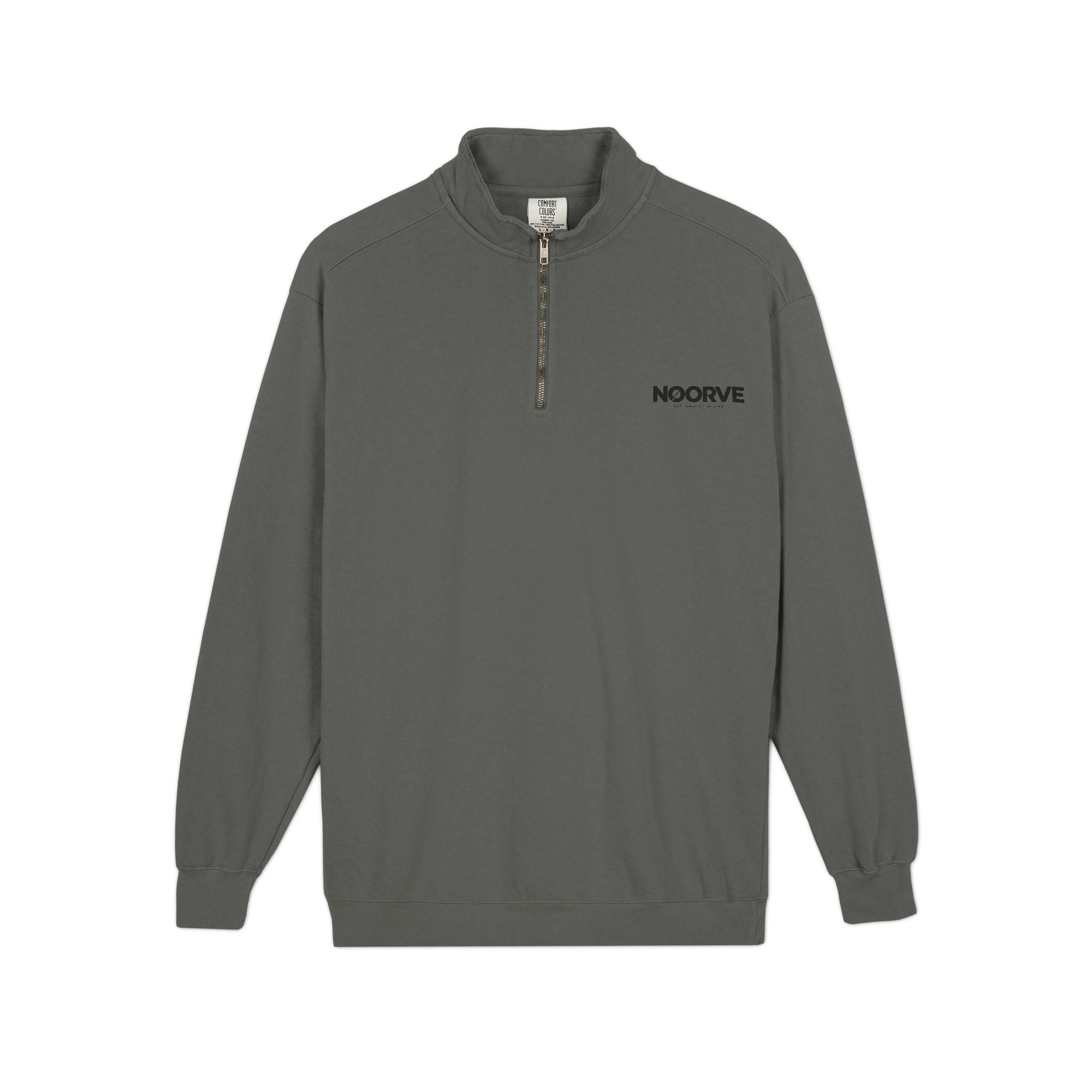 Quarter-Zip Sweatshirt — Midnight Snack Crew Raccoon Graphic | Noorve | Sweatshirt