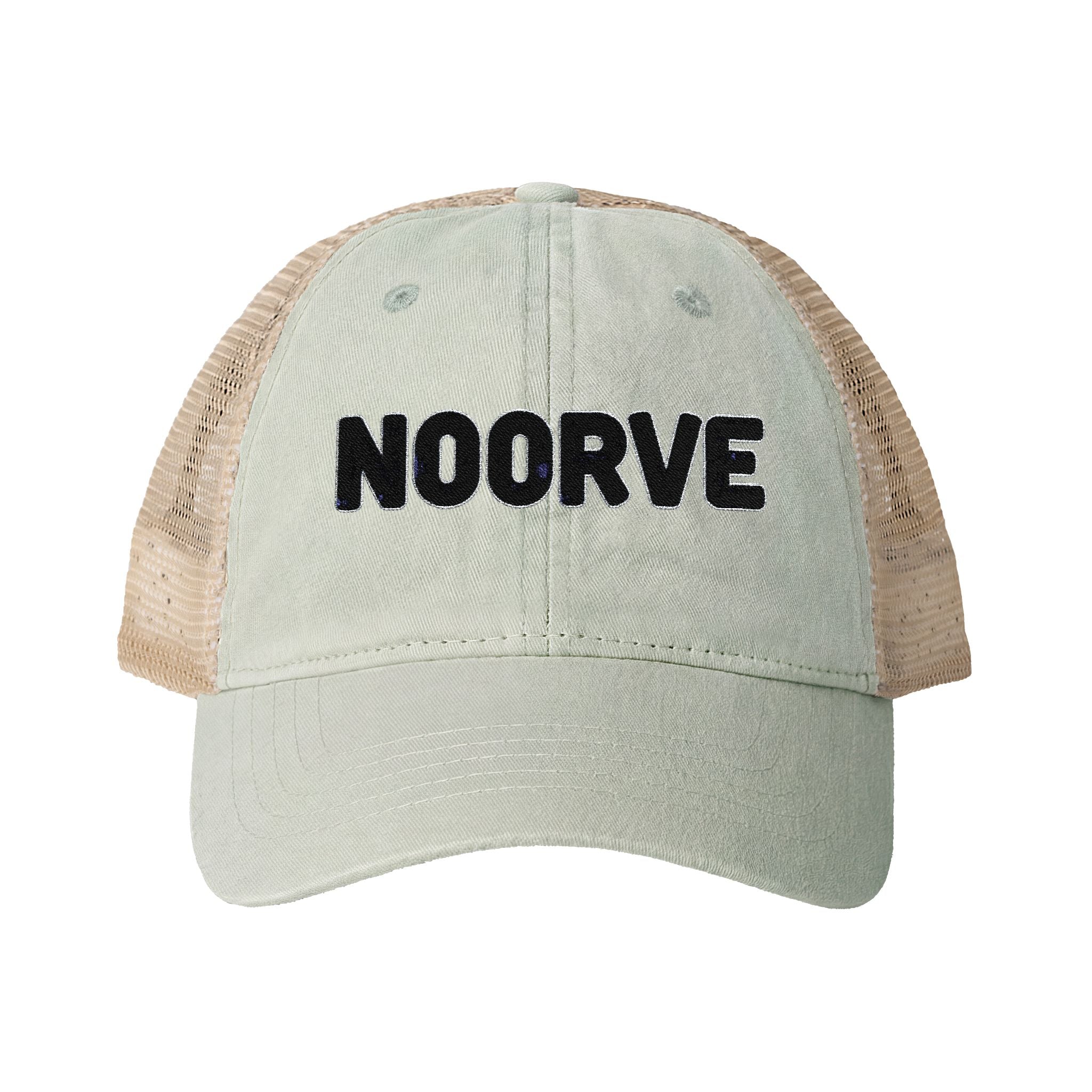 Lavender Stripe Washed Mesh-Back Cap