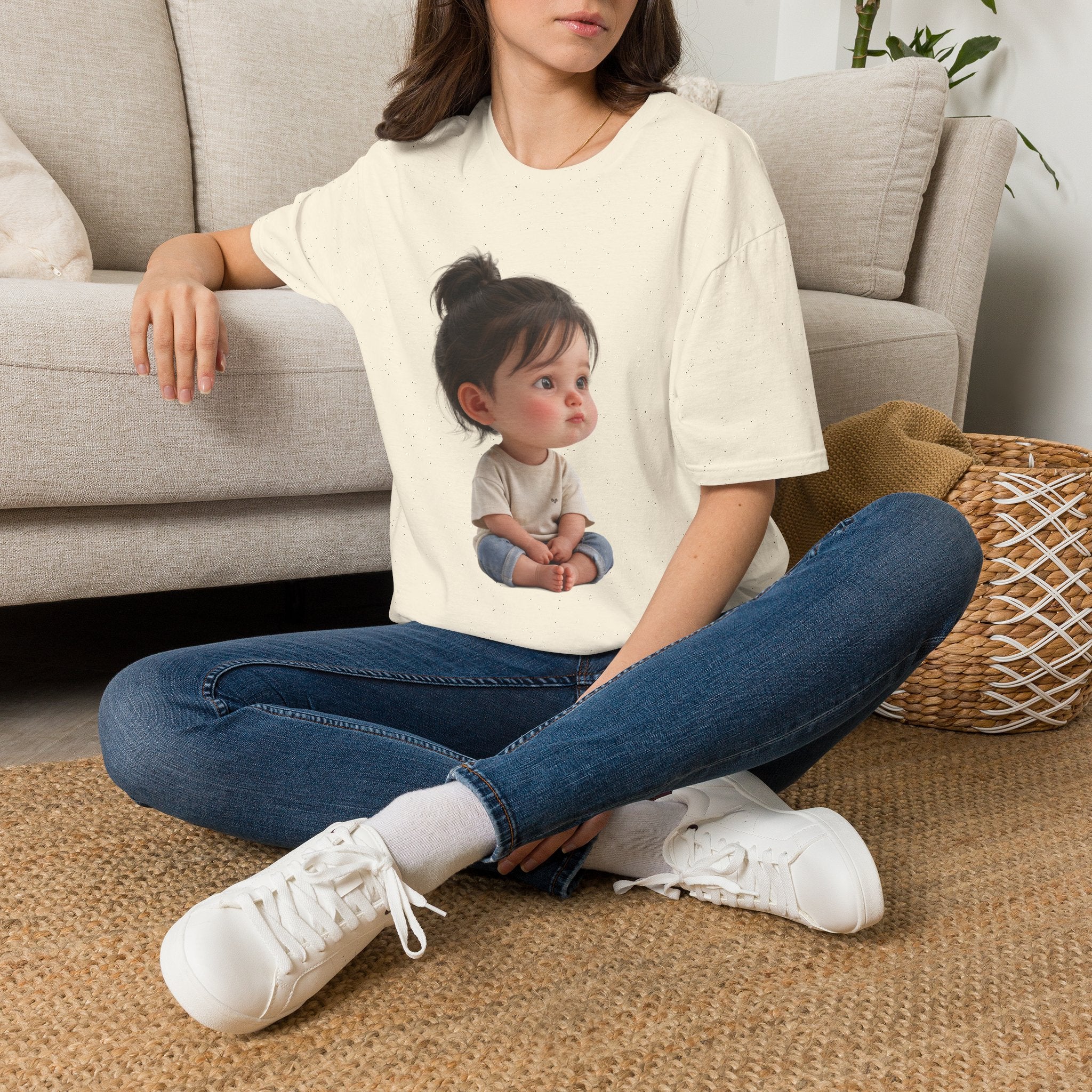 Cute Toddler Portrait T-Shirt — Adorable Baby Face Graphic Tee | Noorve | T-Shirt