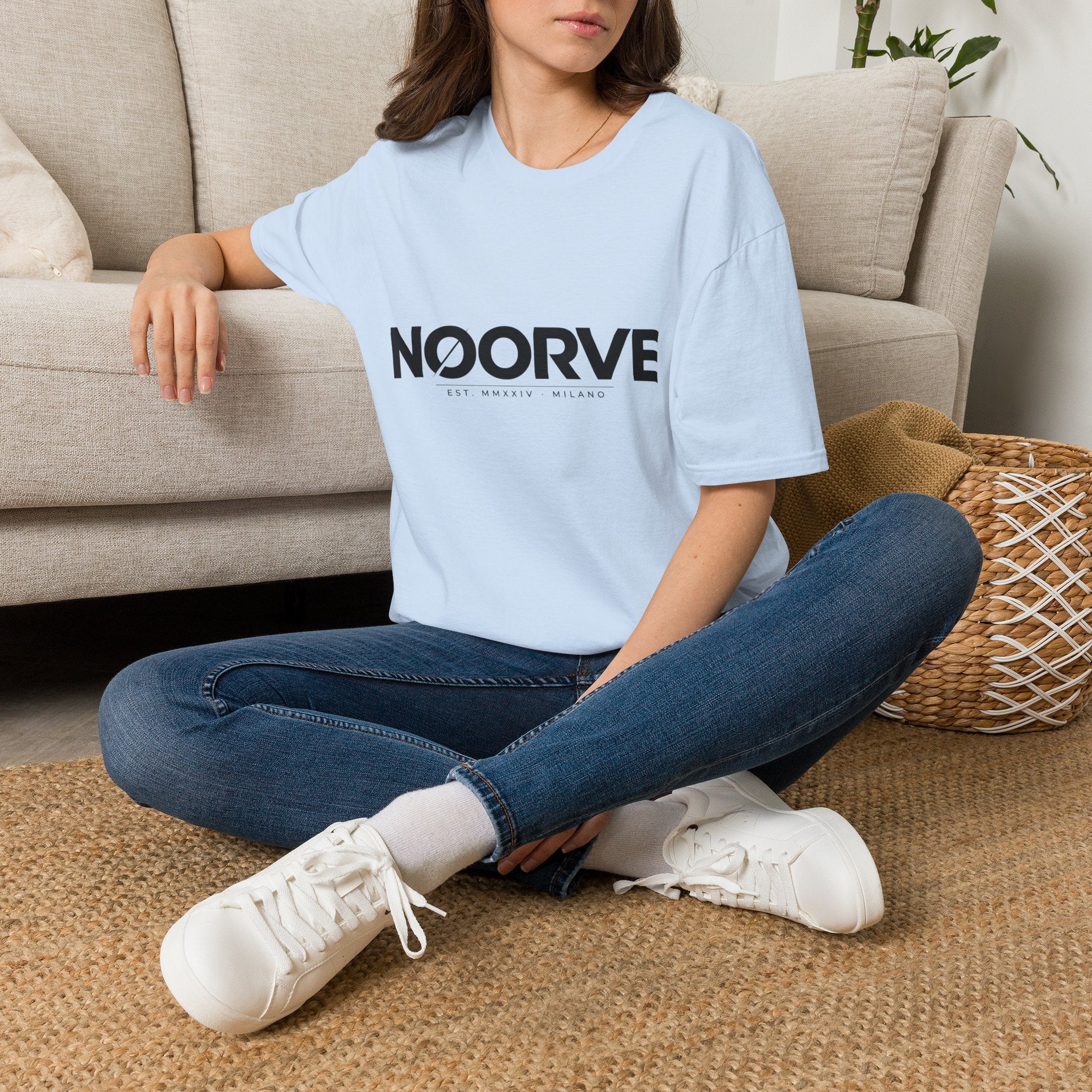 NOORVE Logo T-Shirt — Minimalist Milano Graphic Tee