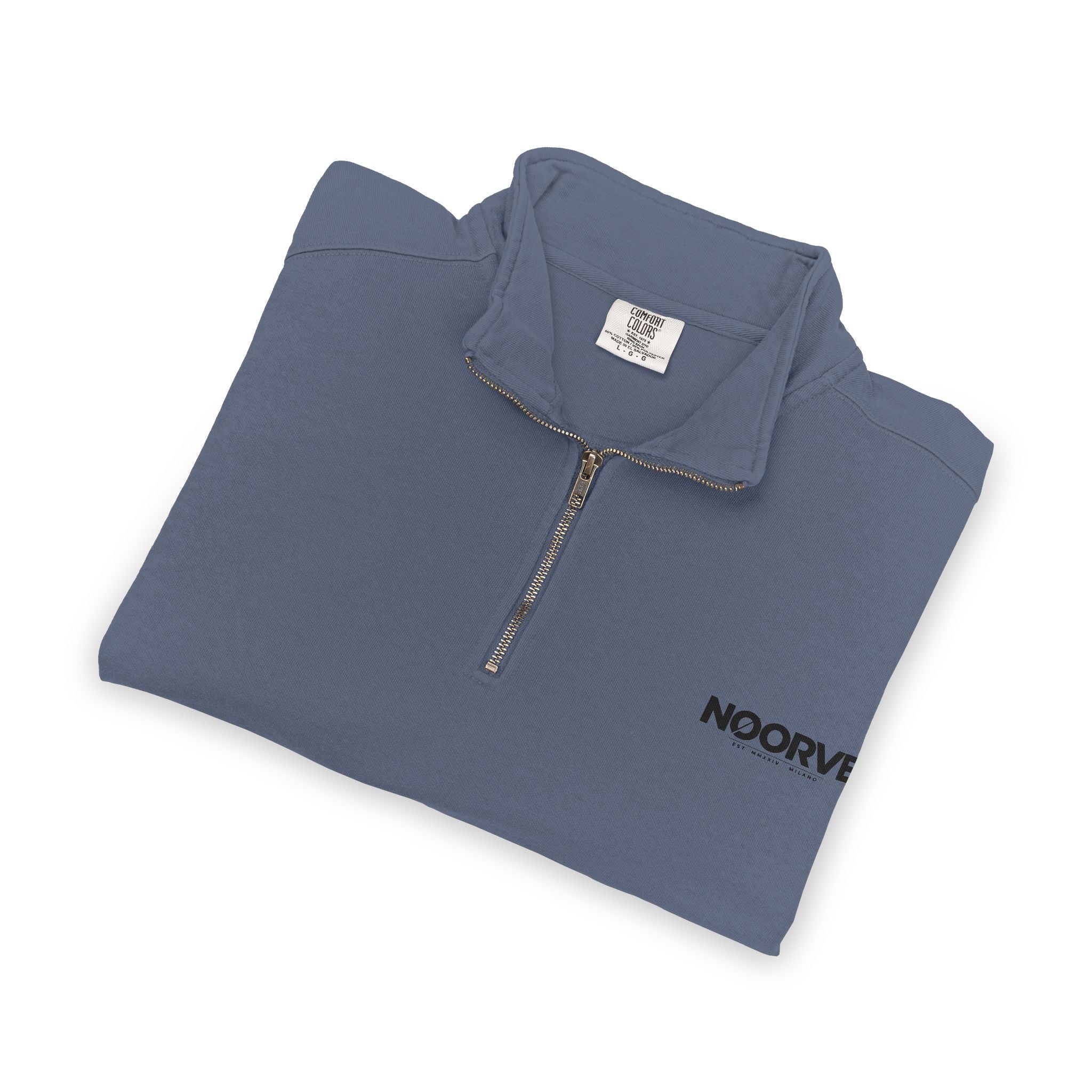 Quarter-Zip Sweatshirt — "Midnight Snack Crew" Raccoon Graphic