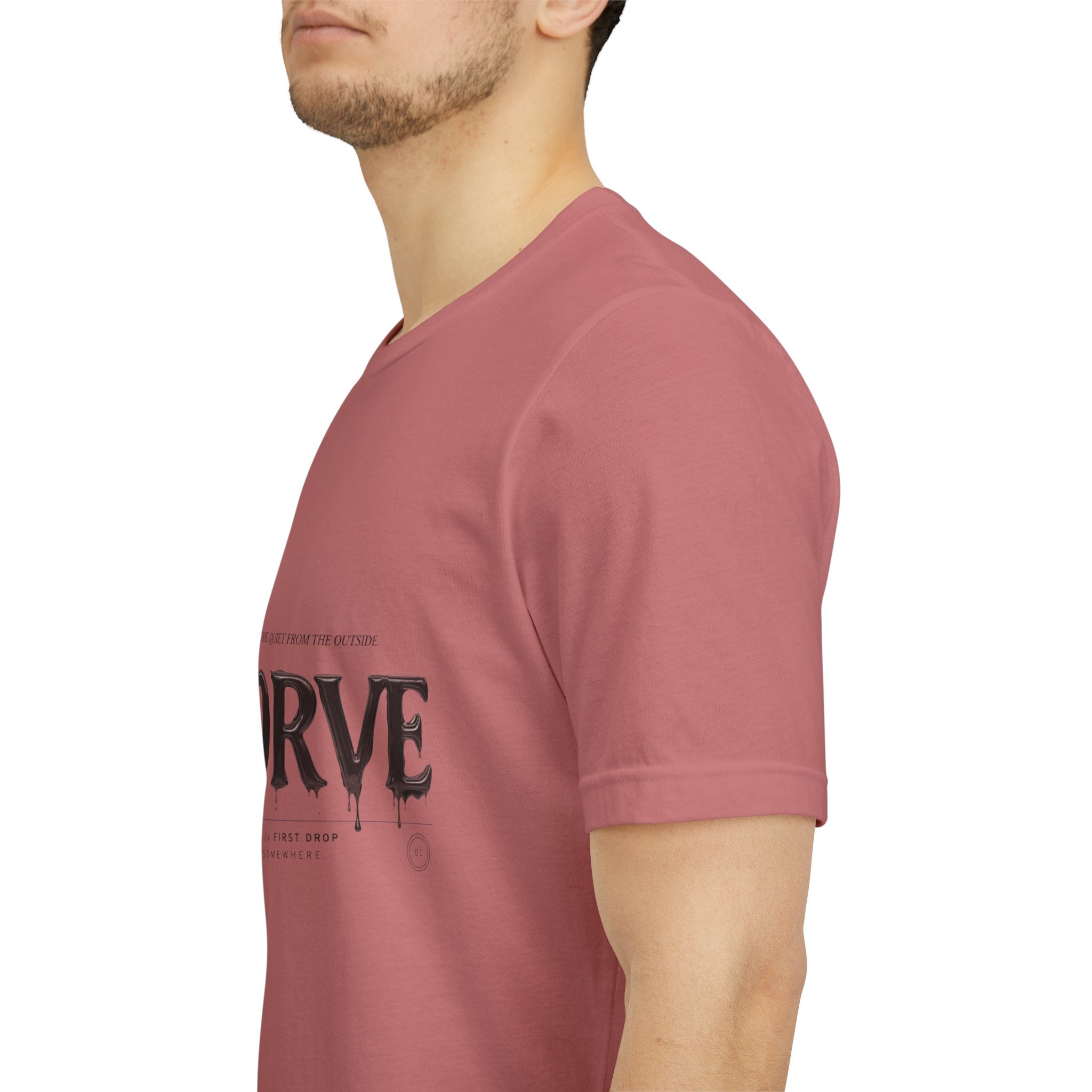 Noorve Drip Logo T-Shirt — Graphic White Tee with Gothic Dripping Text