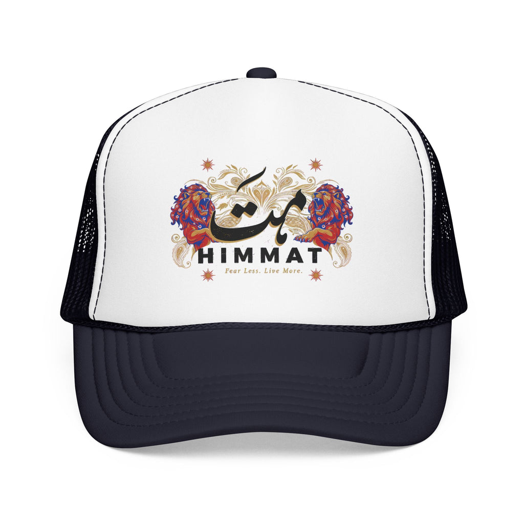 Trucker Hat — Vintage Floral Rose Skull Design (Live Loud, Live More) | Noorve | Hats