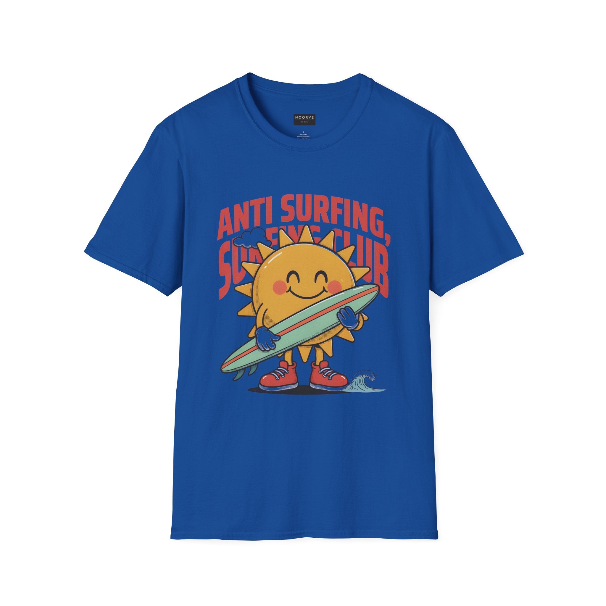 Anti Surfing Sun Club T-Shirt — Funny Retro Surfing Graphic Tee
