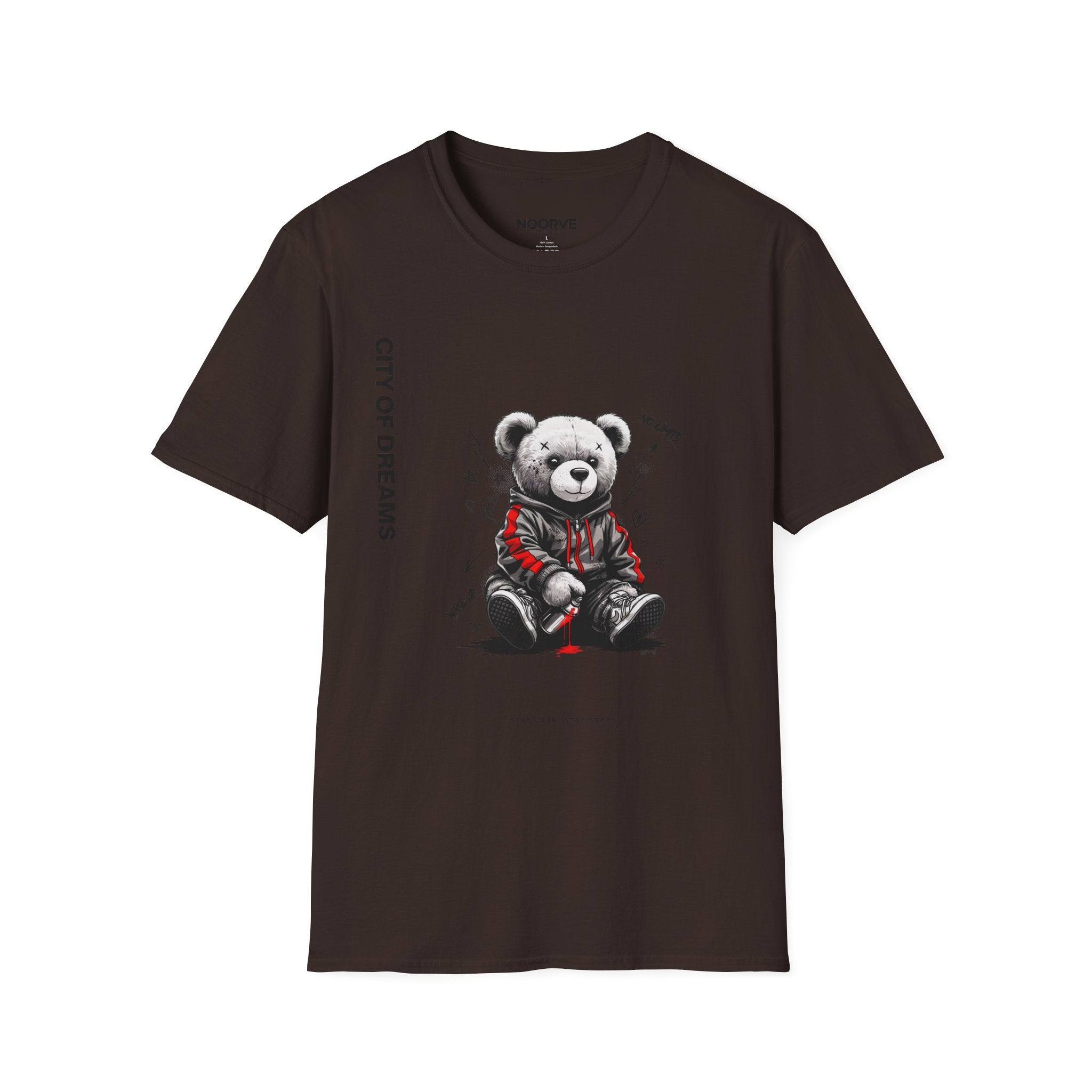 City of Dreams Teddy Bear T-Shirt — Cute Grunge Graphic Tee | Noorve | T-Shirt