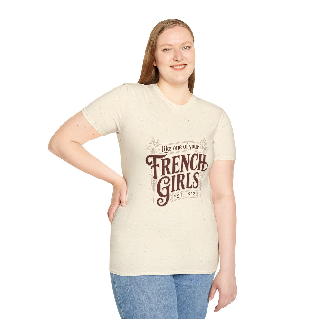 French Girls T-Shirt — "Like One of Your French Girls" Vintage Script Tee