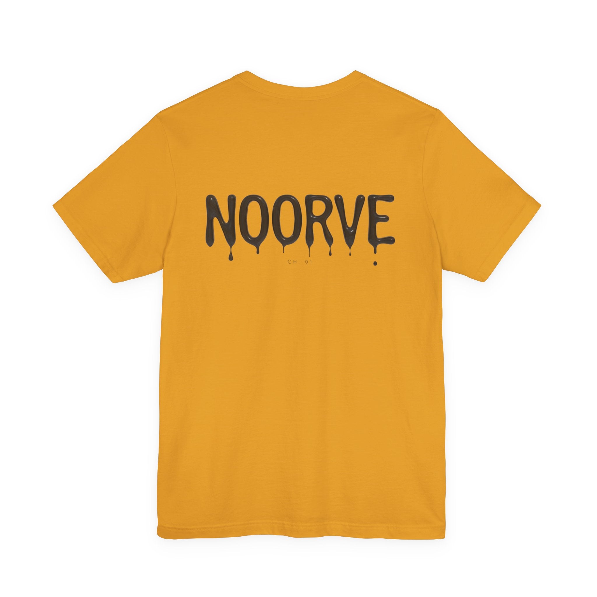 Noorve Drip Logo T-Shirt — Graphic White Tee with Gothic Dripping Text