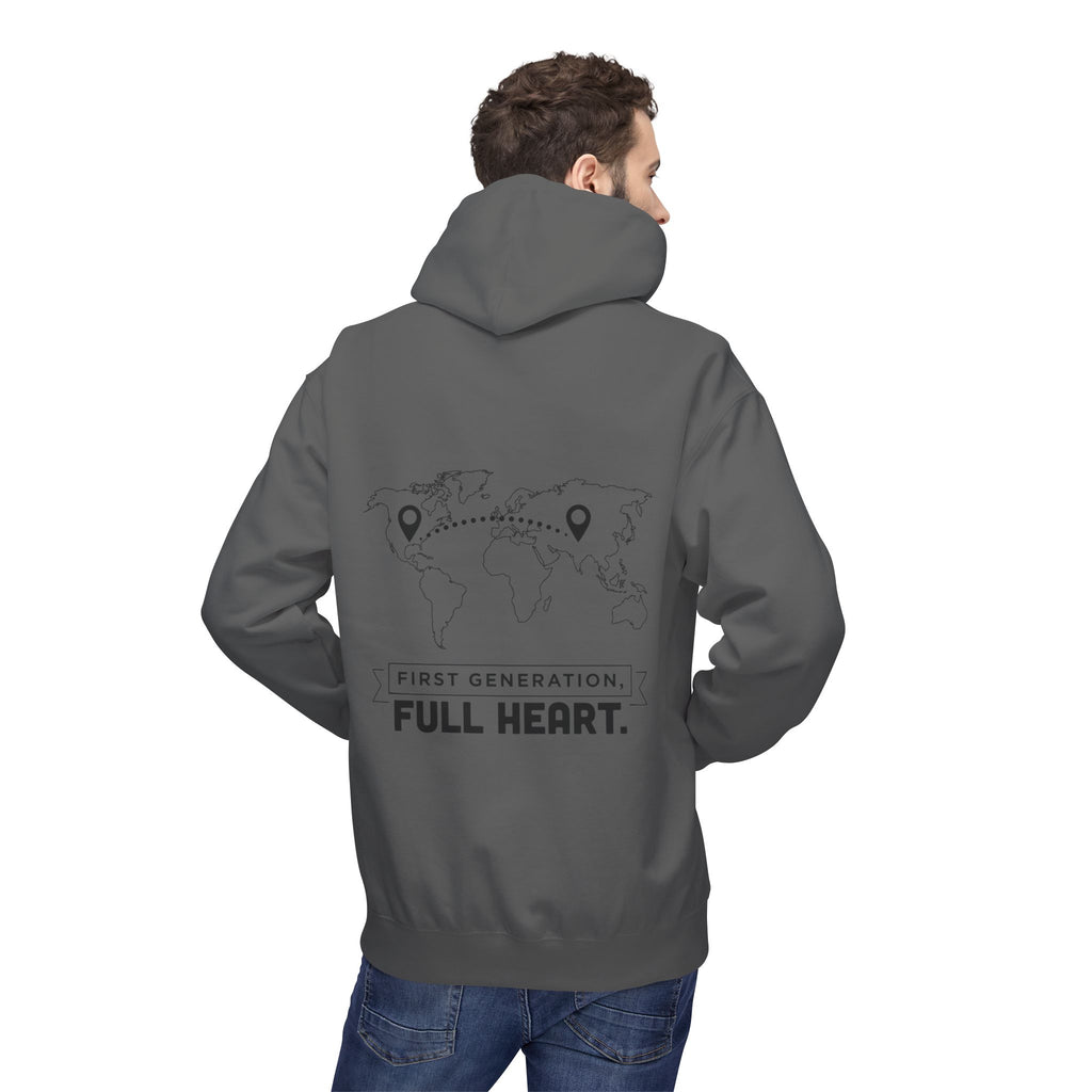 NoCrve 'First Generation, Full Heart' Hoodie — Inspirational Travel Map Pullover