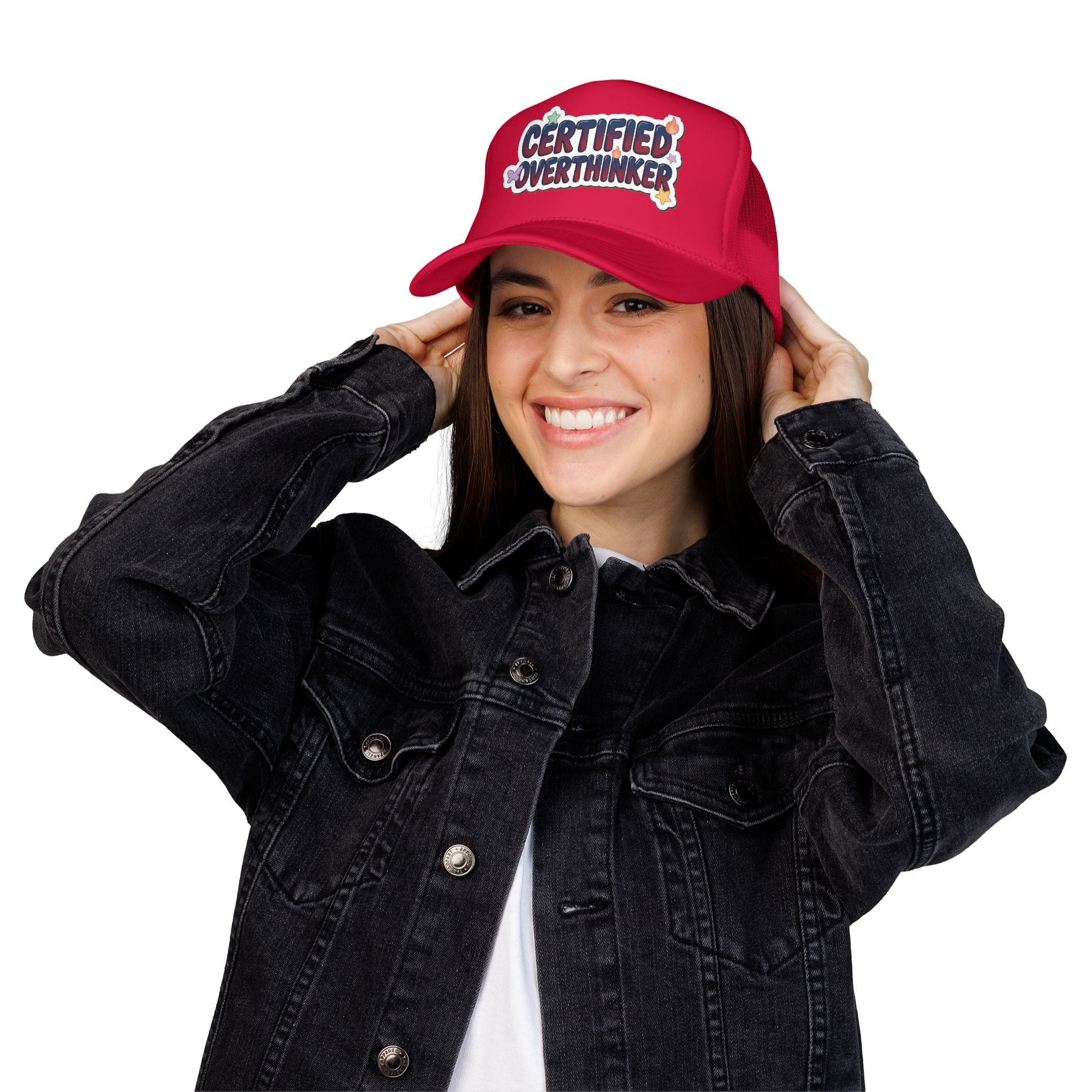 Trucker Hat — "Certified Overthinker" Foam Patch Cap