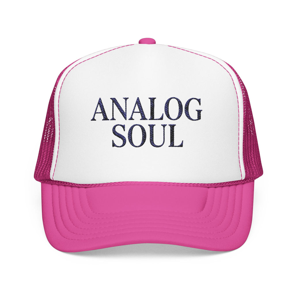 Analog Soul Trucker Hat — Retro Music-Inspired Foam Mesh Cap | Noorve | Hats