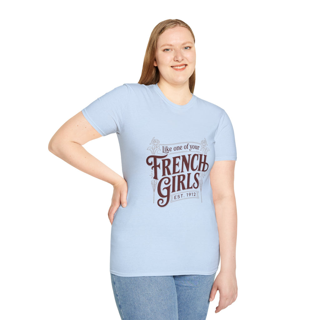 French Girls T-Shirt — "Like One of Your French Girls" Vintage Script Tee