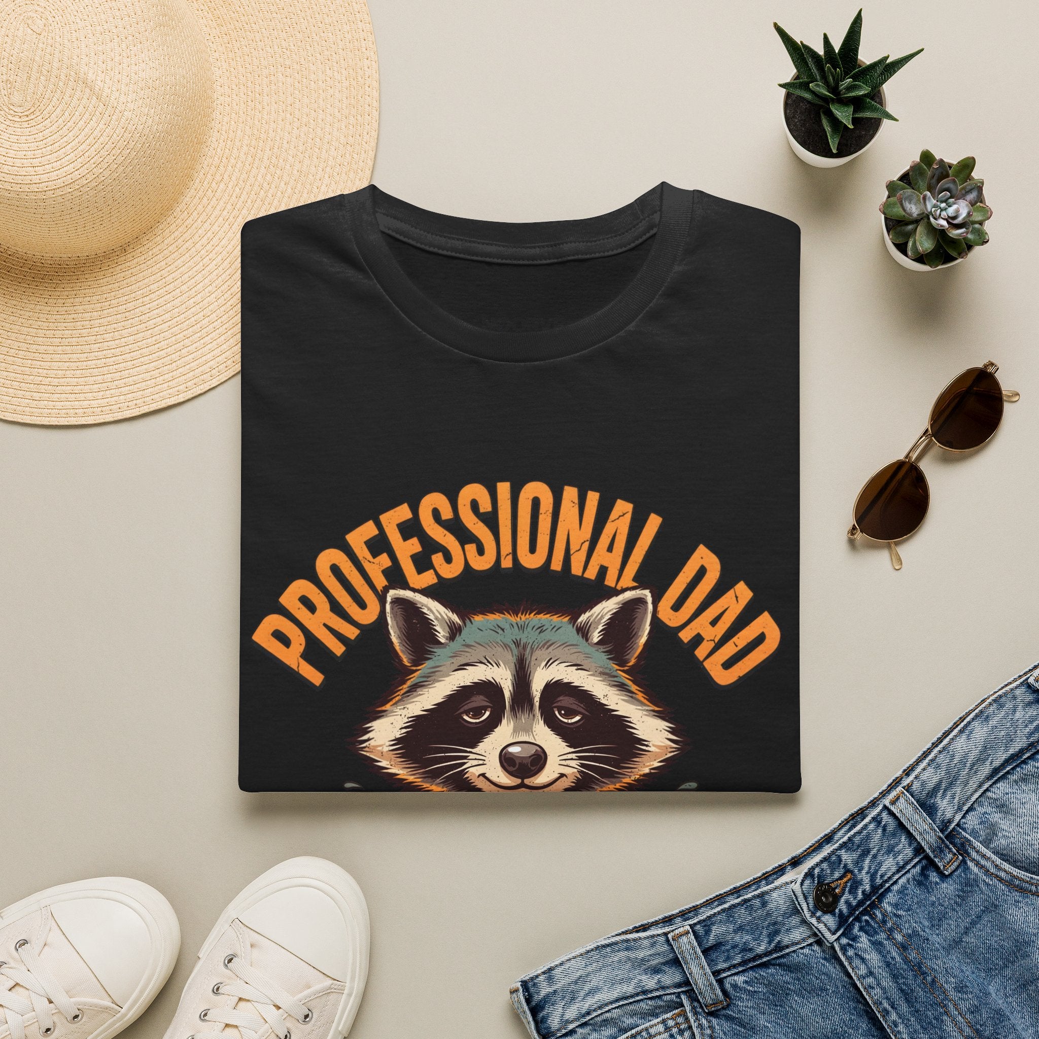 Dad T-Shirt — Professional Dad, Amateur Sleeper Raccoon Graphic Tee | Noorve | T-Shirt