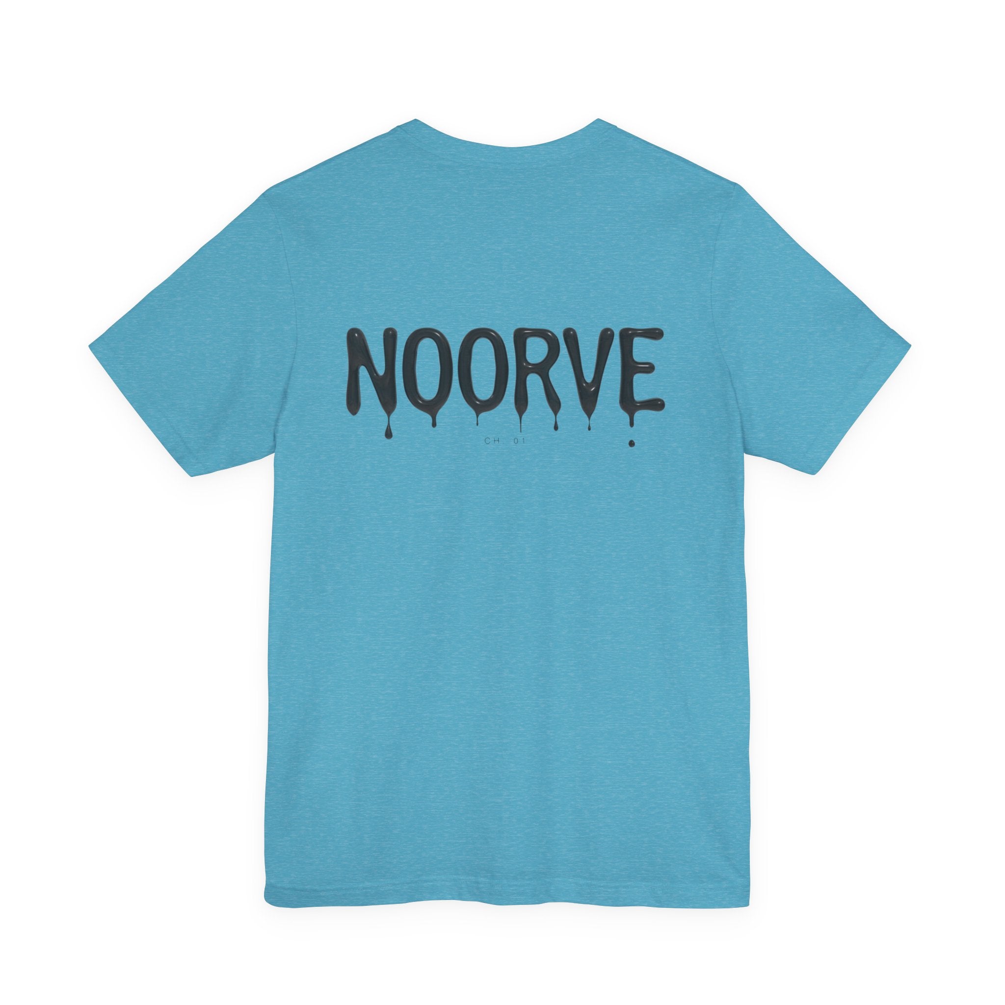 Noorve Drip Logo T-Shirt — Graphic White Tee with Gothic Dripping Text