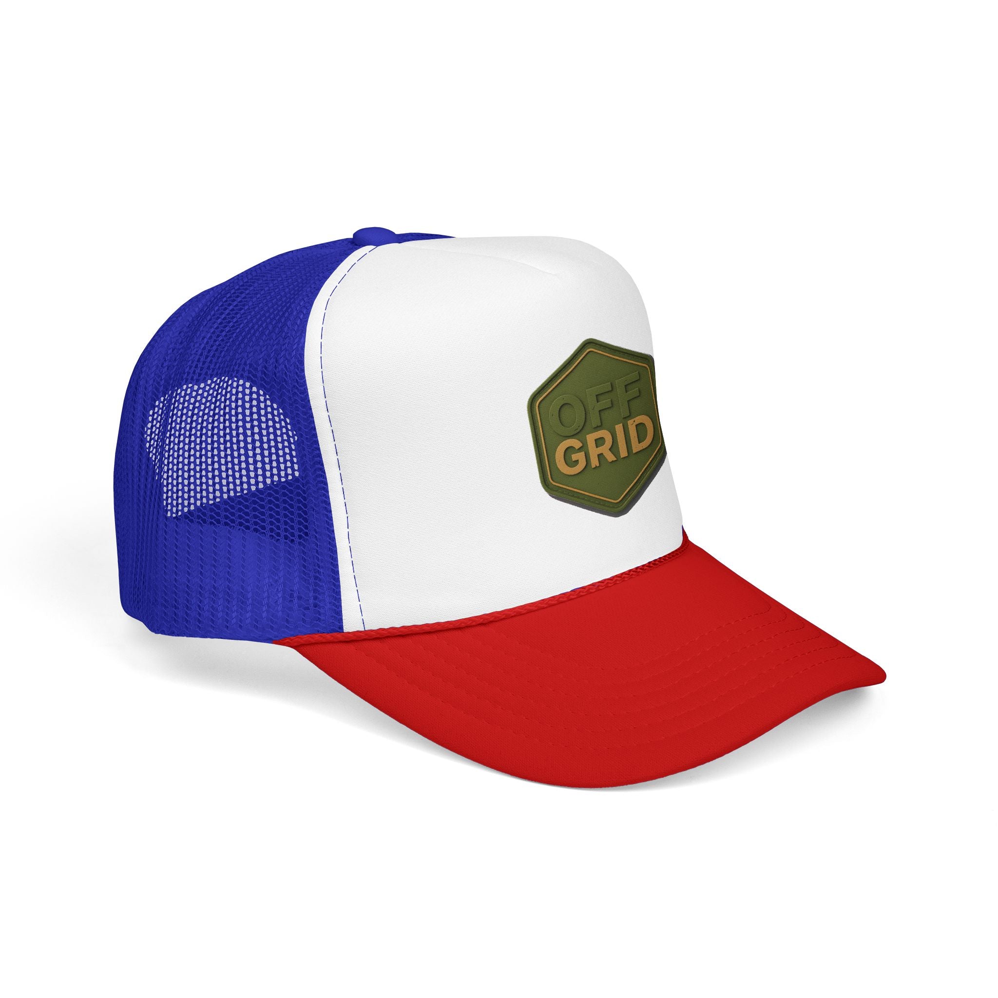 Off Grid Trucker Hat — Outdoor Adventure Foam Mesh Cap